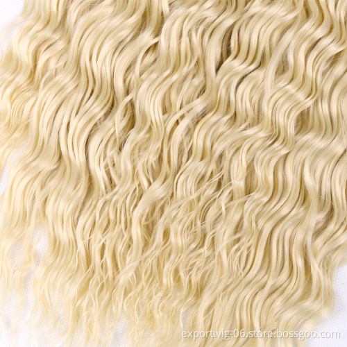 30 inch Synthetic Long Deep Wave Twist Crochet Braid Hair Extension Soft Natural Curly Deep Wavy Braiding Hair